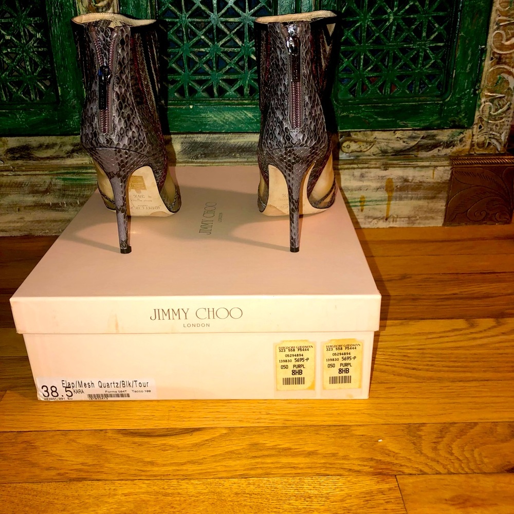 Authentic Jimmy Choo Size 8.5 Mesh Quartz Snake/L… - image 3